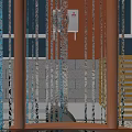 Traditional Garden Pavilion With Gray Tiled Roof And Blue Hanging Chains By Orange Building