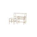 Uttermost Gamel Dining Tables Featuring Glass Top And Metal Frame Console Cube Side