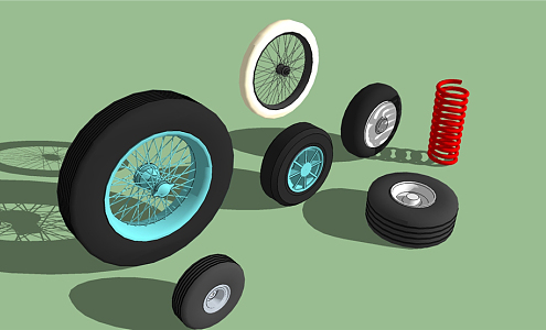 Modern wheel tire 3d model