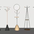 Modern Coat Hangers With Varied Metal Hooks Wooden Bases And Designs