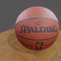 Spalding Orange NBA Official Game Basketball On Wooden Surface Sports Equipment