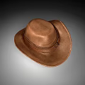 Brown Cowboy Hat With Leather Decorative Band Classic Western Style Design