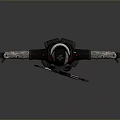 Tactical Armored Character with Helmet Rifle and Biological Creature Design Features