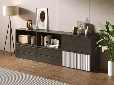 Modern Bookcase Combination Cabinet Floor Cabinet model