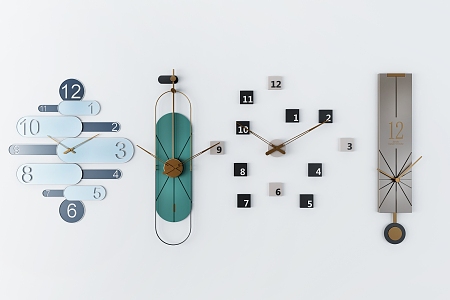 Modern clock wall clock 3d model