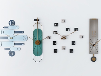 Modern clock wall clock 3d model