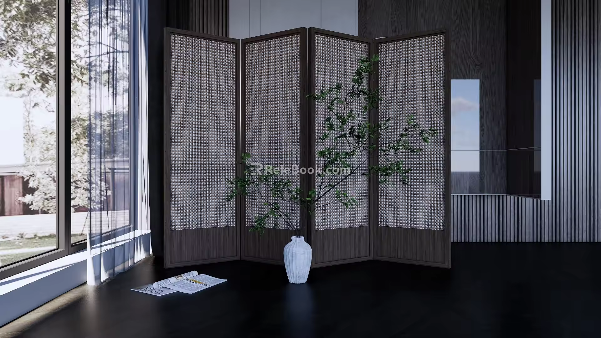 Modern screen partition 3d model