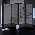 Modern screen partition 3d model