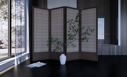 Modern screen partition 3d model