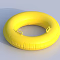 Yellow Inflatable Swim Ring with Handle Straps for Water Sports as Essential Sports Equipment