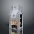 Modern Italian Pasta Packaging Design With Striped Pattern And Product 3d model