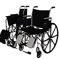 Durable Medical Wheelchair Equipment With Armrests And Footrests For Mobility Aid