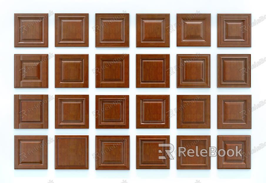 Common door type of European-style wall panel model