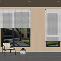 Modern roller shutter dreamy roller shutter curtain 3d model