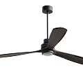 Modern Ceiling Mounted Air Conditioning Fan With Dark Blades And Integrated Light 3d model