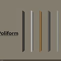 Poliform Modern Cabinet Handles With Black White Gold And Gray Colors For Furniture Design