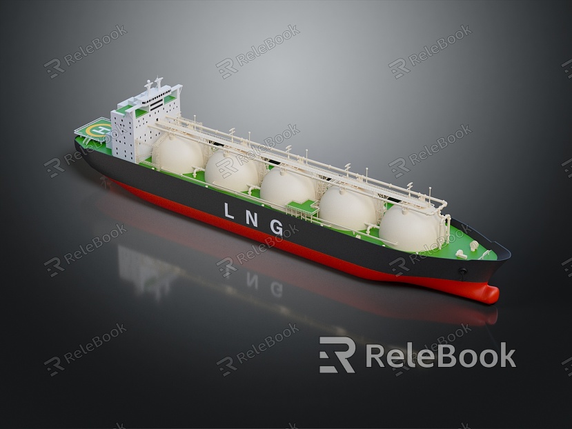 modern ship liquefied gas ship model