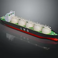 Realistic LNG Carrier Model With Spherical Tanks And Hull Design