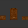 Classic Wooden Entryway Cabinet And Side Cabinet With Drawers And Storage Shelves