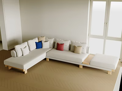 Art Sofa White Sofa Minimalist Sofa Modern Multiplayer Sofa Soft Sofa Dopamine Sofa Couch Corner Sofa 3d model