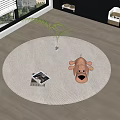 Round carpet 3d model