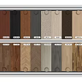 Various Colored Wooden Flooring Samples With Different Textures And Patterns On