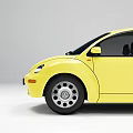 Stylish Yellow Volkswagen Beetle Car With Black Windows And Silver Wheels