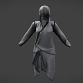Hooded Gray Casual Outfit With Asymmetric Cut And Loose Fit Design