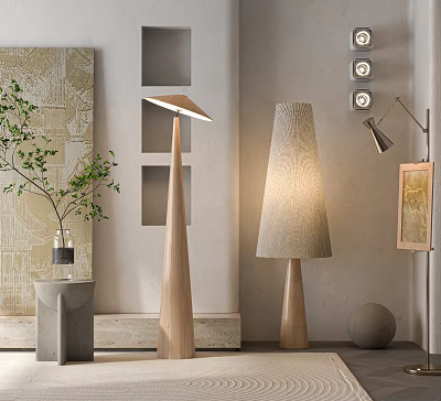Quiet Floor Lamp Log Floor Lamp 3d model
