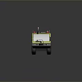 Yellow Fire Truck Model With 34 170 Fire Department And Red Emergency Lights