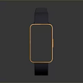 Modern Stylish Smart Bracelet With Blue Strap Copper Frame And Black Screen