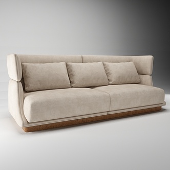 Modern double sofa Bentley three-seat sofa 3d model