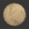 Traditional Hand Drum With Natural Drumhead And Decorative Green White Netting Red Base