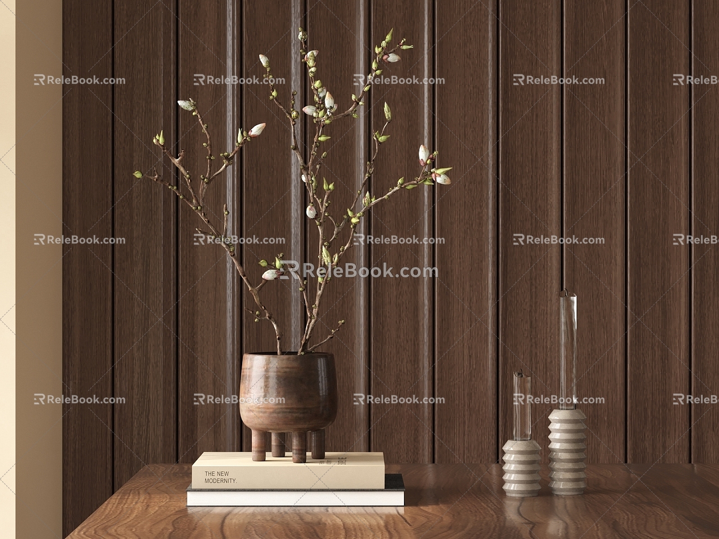 Middle Ancient Plant Ornaments Desktop Ornaments 3d model