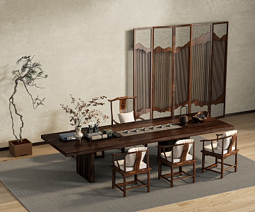 New Chinese Tea Table 3d model