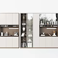 Study Bookcase Bookshelf Display Cabinet Locker Sideboard Decorative Cabinet Books Book Ornaments 3d model