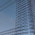 Reinforced Steel Mesh Structural Component With Grid Pattern in Building Construction 3d model