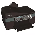 Essential Office Appliance EPSON Multifunctional Printer With Black Design And Control Panel 3d model