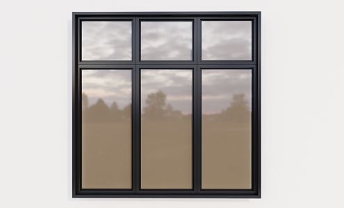 Modern sliding window glass window 3d model