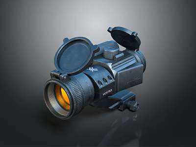 VORTEX Black Telescopic Sight With Yellow Lens And Flip Up Covers 3d model