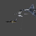 Golden Eagle Fighter 3d model