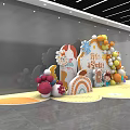 Our Kindergarten Event Decorations With Colorful Balloons Rainbow And Cartoon Characters