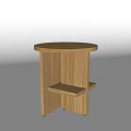Small bench shoe stool 3d model