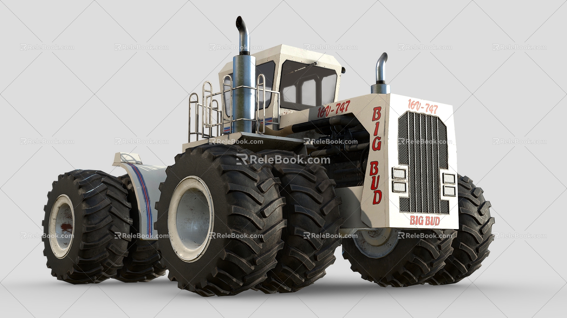 Tractor Big Bud Tractor Big Bud 747 Engineering Truck Automobile Agricultural Vehicle 3d model