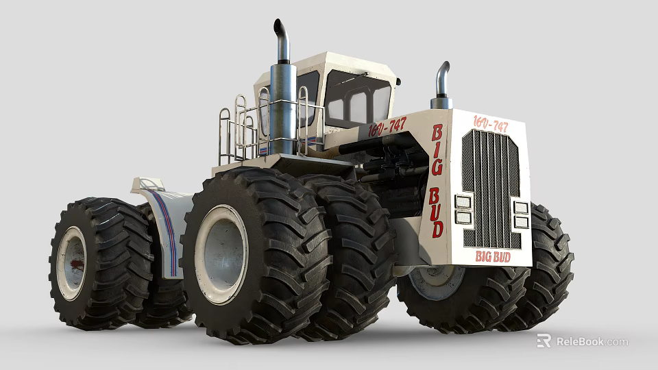 Big Bud Functional Vehicle Featuring Massive Tires And Enclosed Cab 3d model 