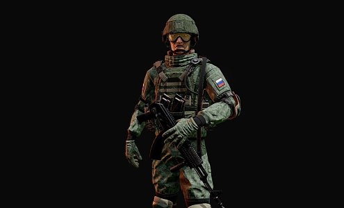 Russian soldiers 3d model