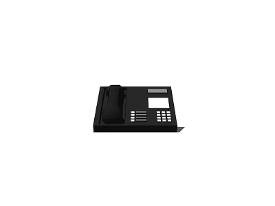 Essential Black Office Phone With Keypad And Display For Office Appliance Use 3d model