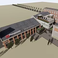 Modern Commercial Complex Featuring Panasonic Elizabeth Arden Stores Greenery And Glass Entrance