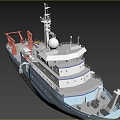 Modern Icebreaker Arctic Antarctic Research Ship Polar Icebreaker Scientific Research Ship 3d model