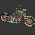 Vintage Motorcycle With Silver Metallic Parts Black Seat Chrome Details And Large Wheels